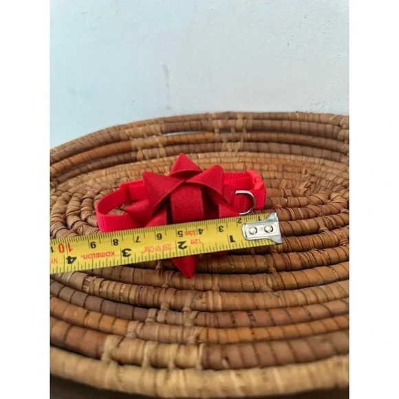Small Red Bow pet collar - Picture 2 of 7